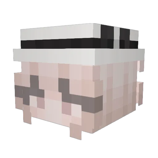 Plume0613 Minecraft avatar head, 3D render