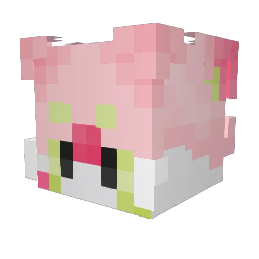 PlumeIS Minecraft avatar head, 3D render