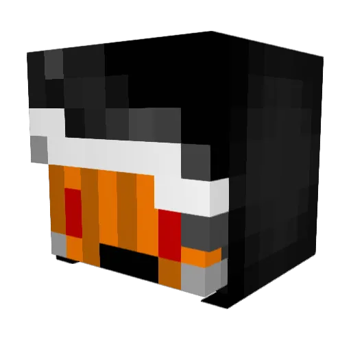 PlumePlume Minecraft avatar head, 3D render