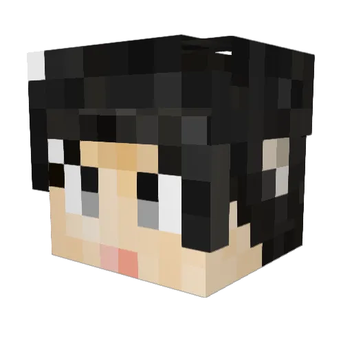 Plumegod Minecraft avatar head, 3D render