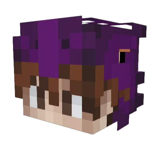 Plumick Minecraft avatar head, 3D render