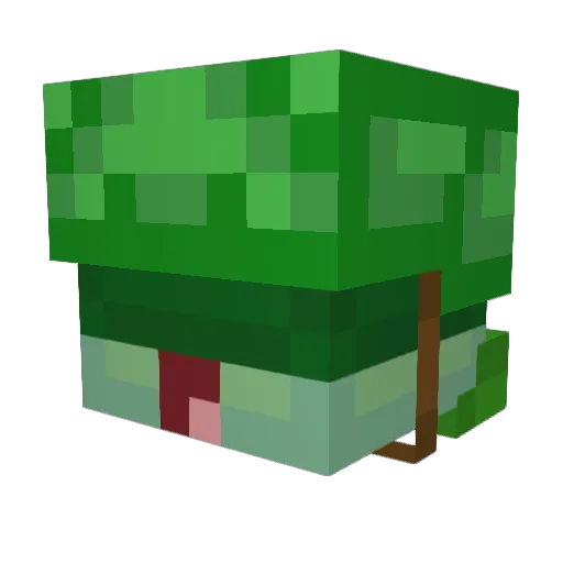 Plumix_ Minecraft avatar head, 3D render