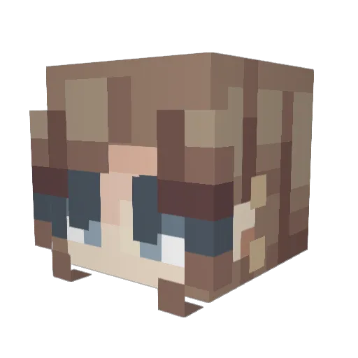 Plumm23 Minecraft avatar head, 3D render
