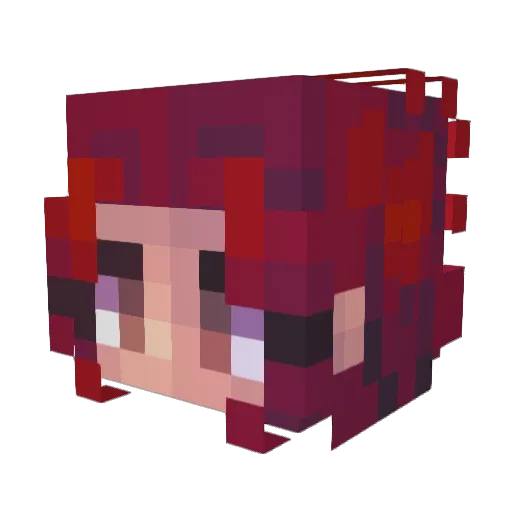 Plummme Minecraft avatar head, 3D render