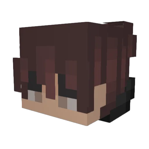 Plummo Minecraft avatar head, 3D render