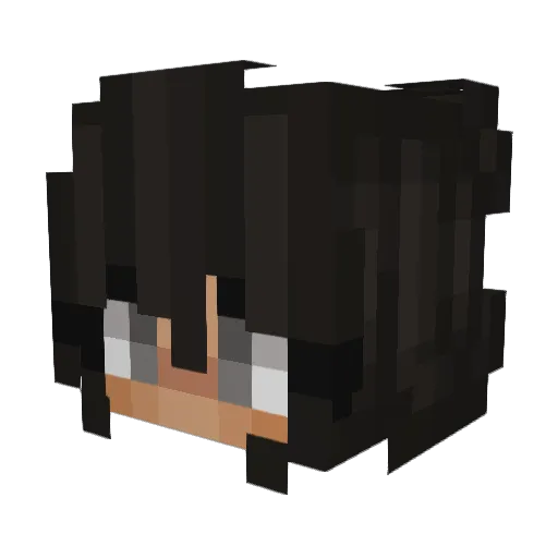 PlumpFlipFlop Minecraft avatar head, 3D render