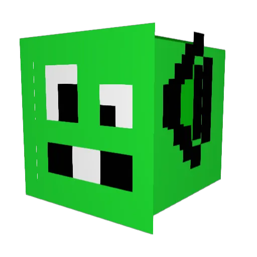 PlumpFrog Minecraft avatar head, 3D render