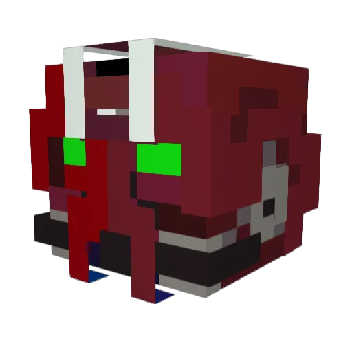 PlumpyMato Minecraft avatar head, 3D render
