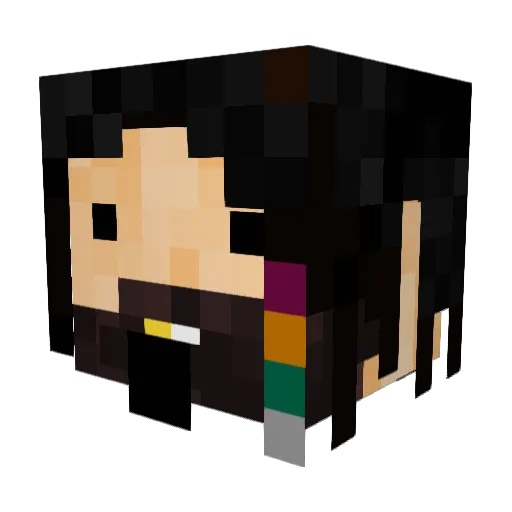 Plunderhole Minecraft avatar head, 3D render