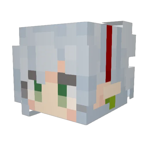 Plundermama Minecraft avatar head, 3D render