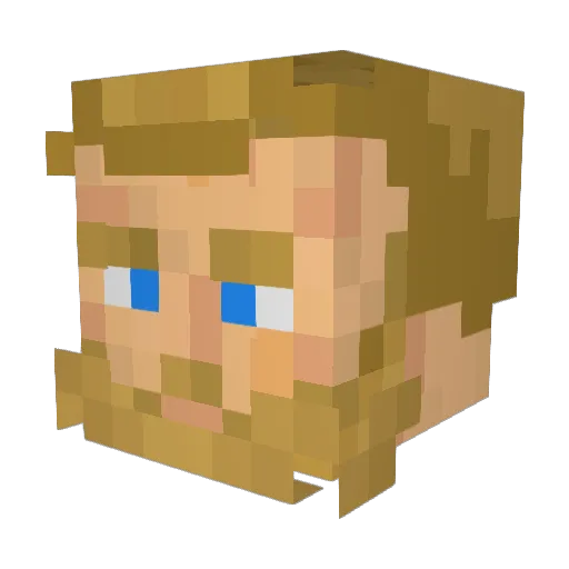 Plundraren02 Minecraft avatar head, 3D render