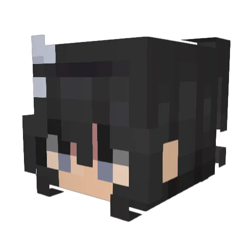 Pluneo Minecraft avatar head, 3D render
