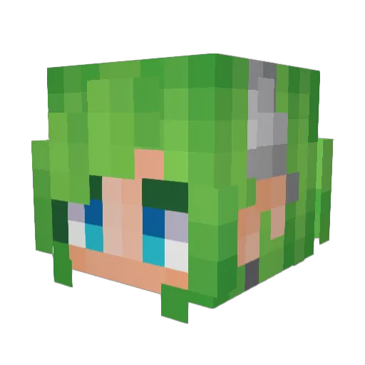 Pluris Minecraft avatar head, 3D render