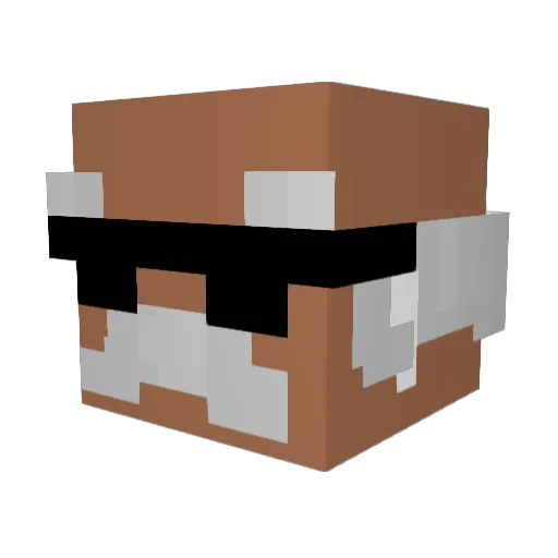 Plurral Minecraft avatar head, 3D render