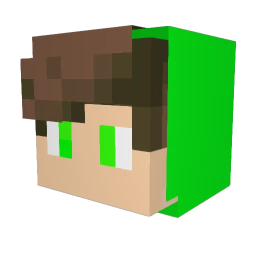 PlusJors Minecraft avatar head, 3D render