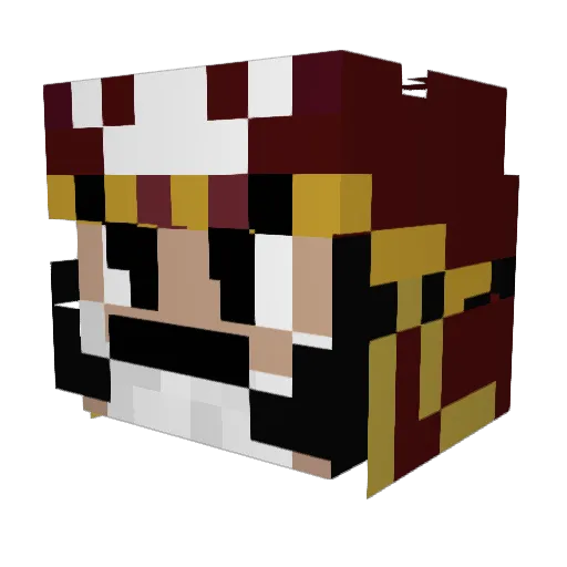 PlusKeter Minecraft avatar head, 3D render