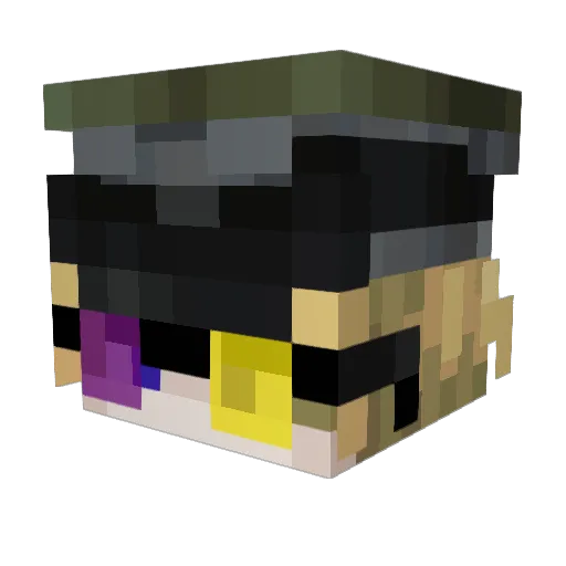 PlusSIRIUS Minecraft avatar head, 3D render