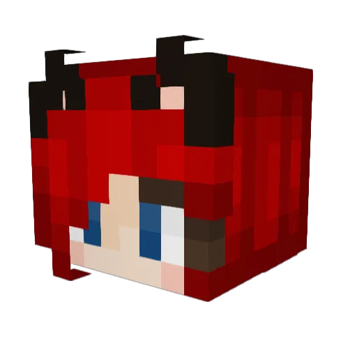 PluschiPaolumu Minecraft avatar head, 3D render
