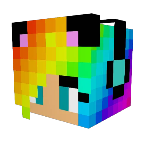 Plush_Mangle01 Minecraft avatar head, 3D render