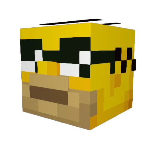 Plushcupid Minecraft avatar head, 3D render