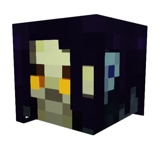Plushevy_Iuda Minecraft avatar head, 3D render