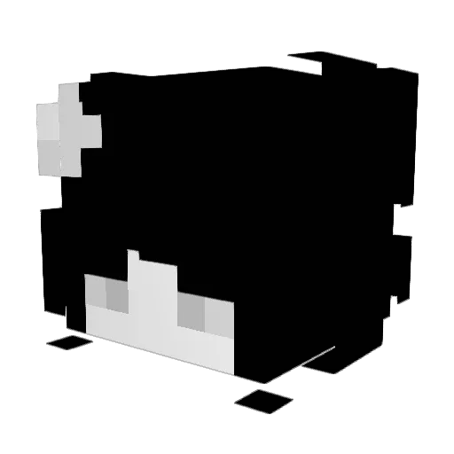 Plushgy Minecraft avatar head, 3D render