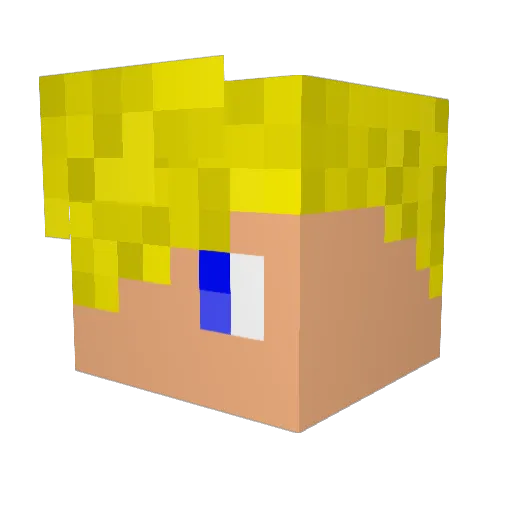 Plushie_Foxy Minecraft avatar head, 3D render