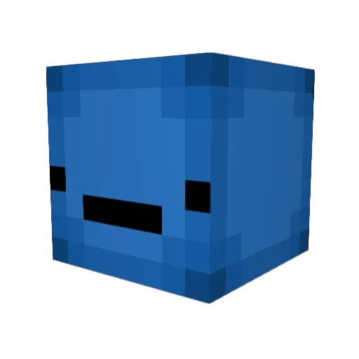 PlushySUS Minecraft avatar head, 3D render