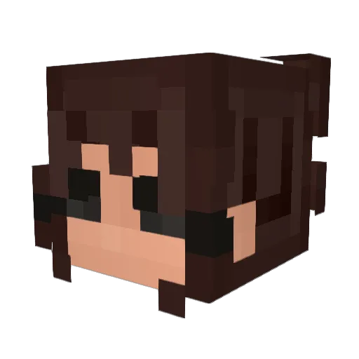 Plushycorpse Minecraft avatar head, 3D render