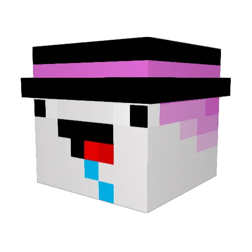 Plusik_ Minecraft avatar head, 3D render