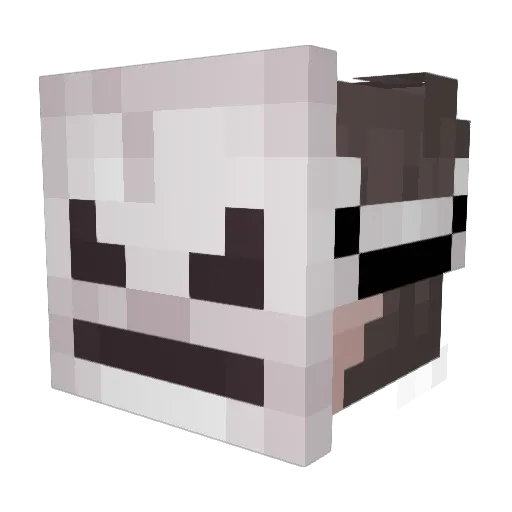 Pluskarma Minecraft avatar head, 3D render