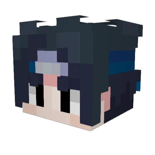 Plusmate13 Minecraft avatar head, 3D render