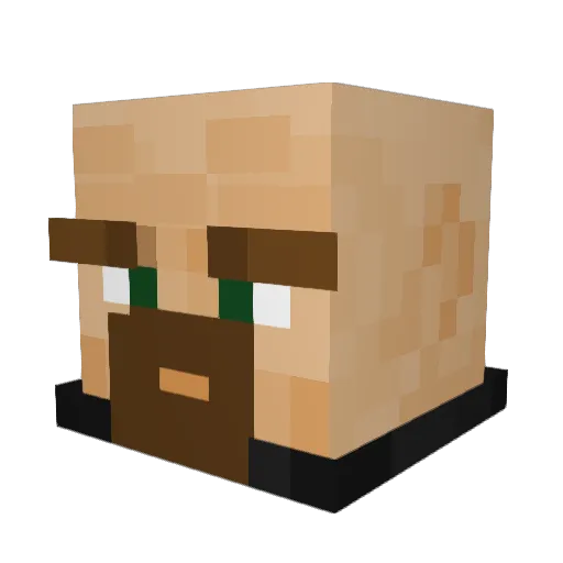 Pluso Minecraft avatar head, 3D render