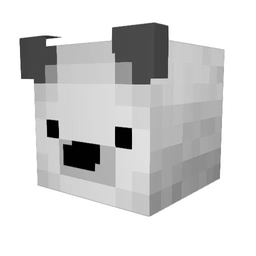 Plutanumbare Minecraft avatar head, 3D render