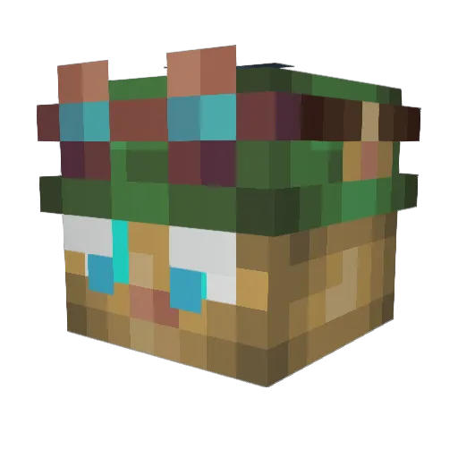 Plutin07 Minecraft avatar head, 3D render