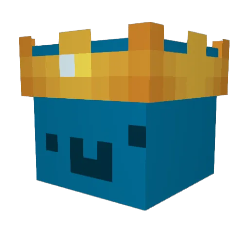 Plutini Minecraft avatar head, 3D render