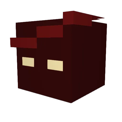 Pluto10a Minecraft avatar head, 3D render