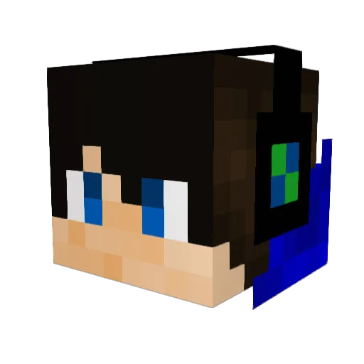 Pluto115 Minecraft avatar head, 3D render