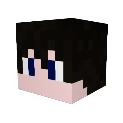 PlutoChlb Minecraft avatar head, 3D render