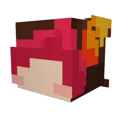 PlutoIzZilly Minecraft avatar head, 3D render