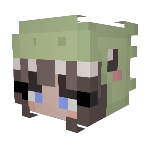 Pluto_Undead Minecraft avatar head, 3D render