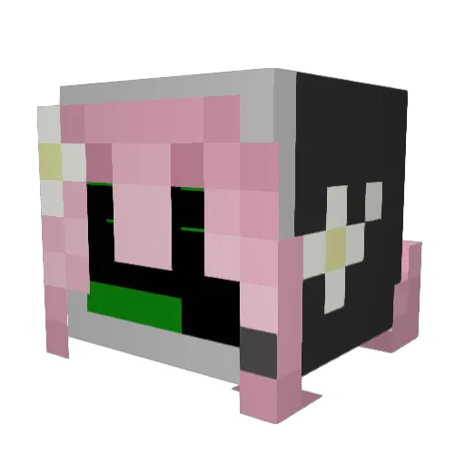 Plutonion Minecraft avatar head, 3D render