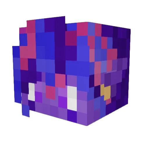 Plutonium_239_ Minecraft avatar head, 3D render