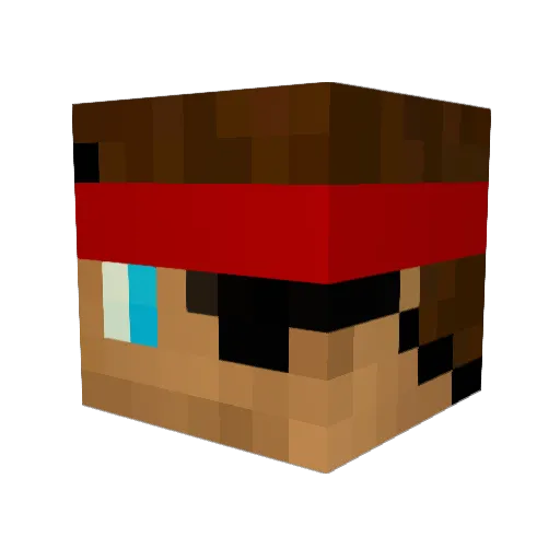 Plutoren_ Minecraft avatar head, 3D render