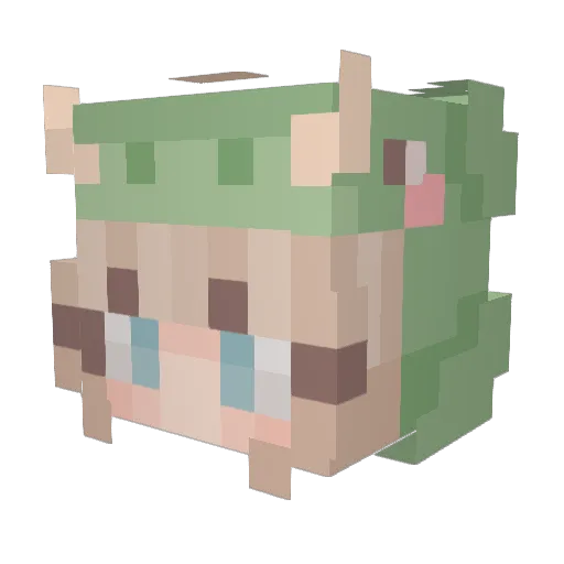 PlutosScheme Minecraft avatar head, 3D render