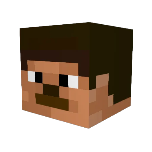PluttmaN Minecraft avatar head, 3D render