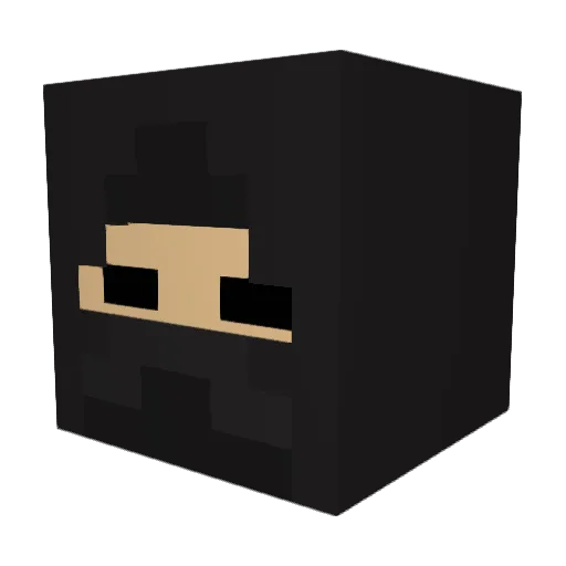 Pluushy Minecraft avatar head, 3D render