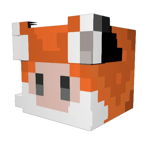 PluviophileX Minecraft avatar head, 3D render