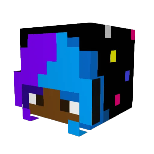 PlxtosVoidd Minecraft avatar head, 3D render