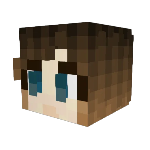 Plynns Minecraft avatar head, 3D render